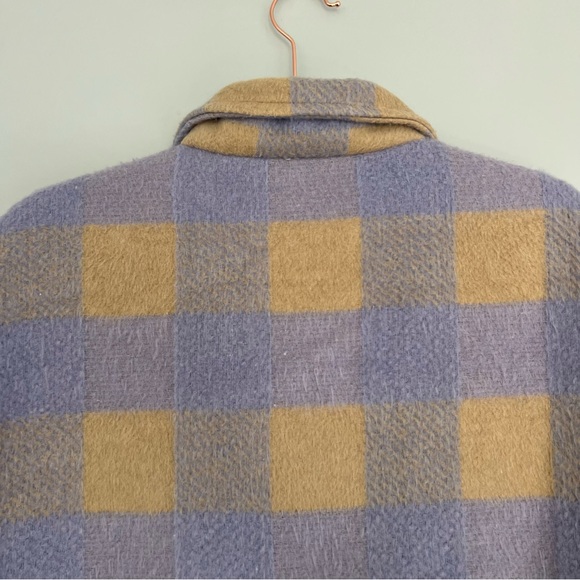 Gingham Button Through Flap Pocket Overcoat - Picture 8 of 14